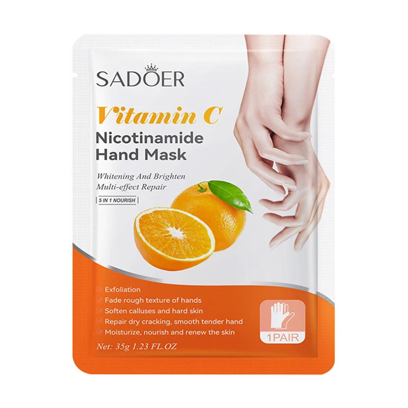 SADOER Fruit Hand Mask – Moisturizing & Nourishing (6 Pairs)