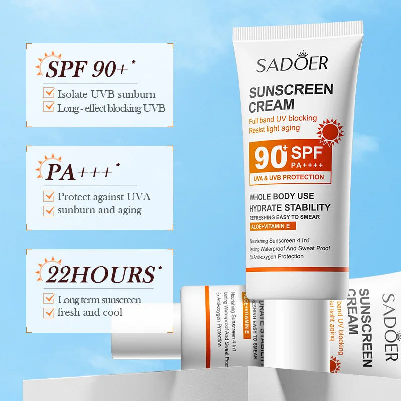 SADOER SPF 90+ Sunscreen – Ultimate Sun Protection and Skin Care