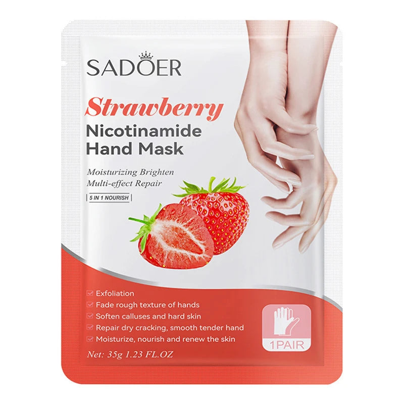 SADOER Fruit Hand Mask – Moisturizing & Nourishing (6 Pairs)