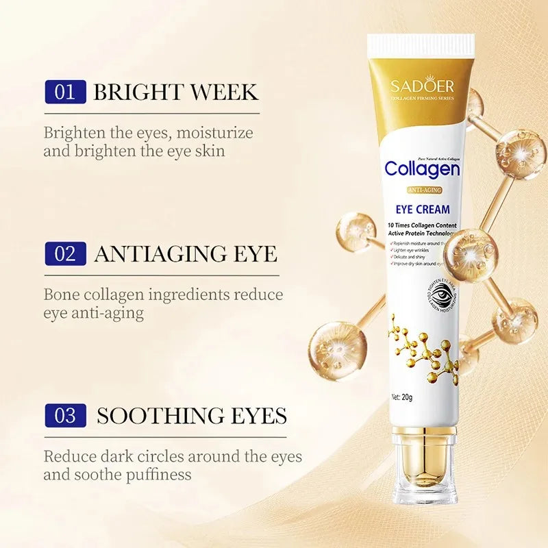 SADOER Collagen Retinol Eye Cream – Anti-Dark Circles & Firming