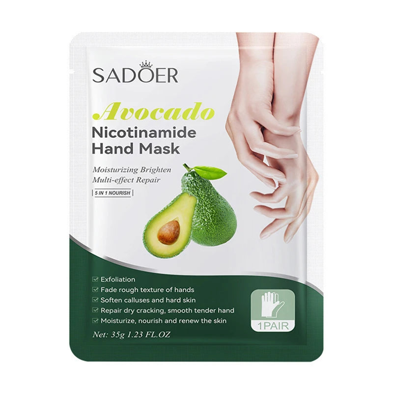 SADOER Fruit Hand Mask – Moisturizing & Nourishing (6 Pairs)