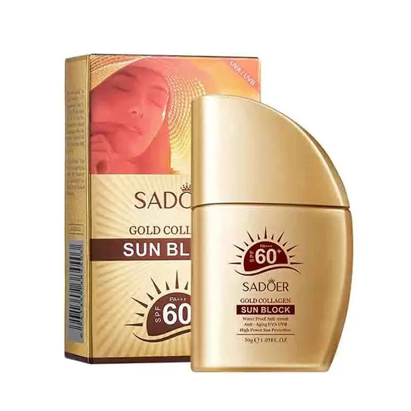 SADOER Golden Collagen Sunscreen – SPF Protection for Face and Body