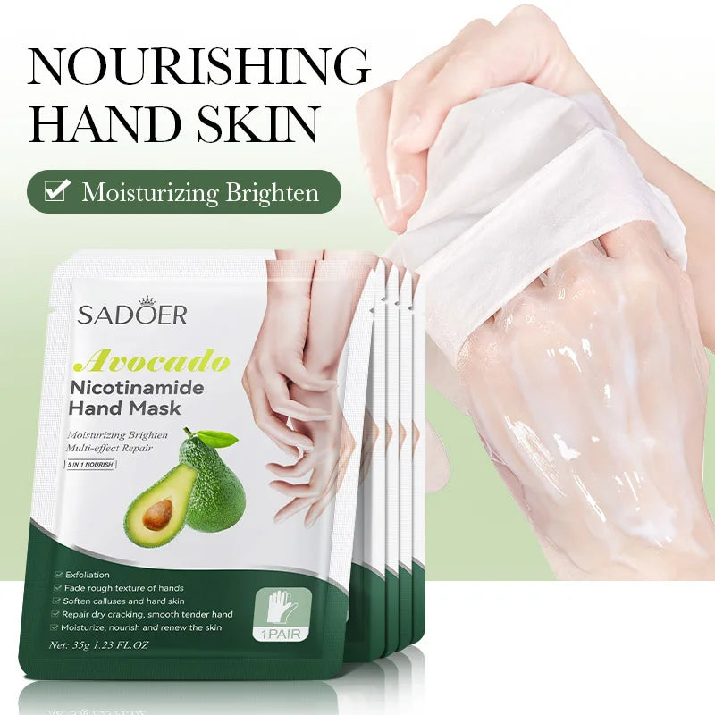 SADOER Fruit Hand Mask – Moisturizing & Nourishing (6 Pairs)